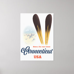 Impressão Em Tela Esqui de Connecticut