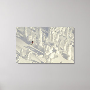 Impressão Em Tela Esquiador Alpino em neve espessa em Big
