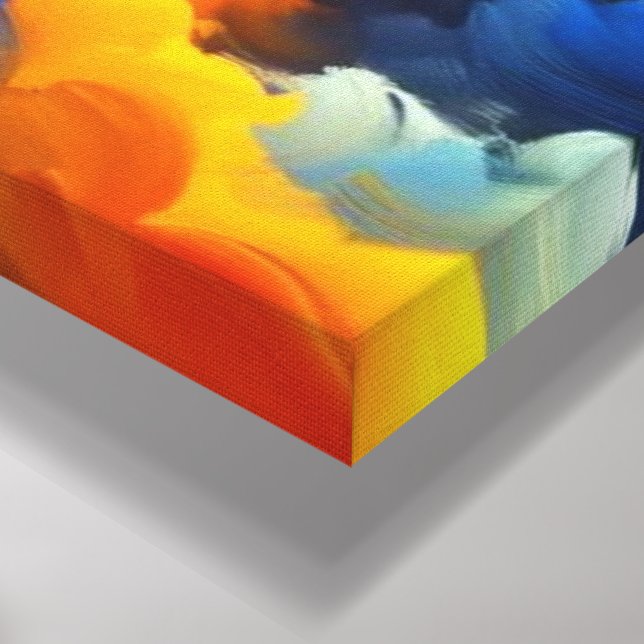 Impressão Em Tela Essência da arte Sunlight - Abstrato Sunflower Wal (Canto (inferior))