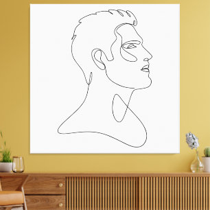 Impressão Em Tela Essência Singular – Arte Minimalista Masculina em 