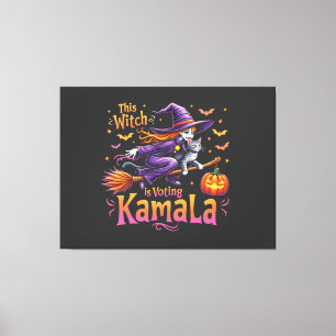 Impressão Em Tela Esta bruxa está votando Kamala Cat Lady Harris