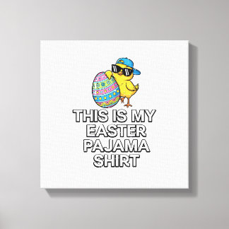 Impressão Em Tela Esta é Minha Camisa de Pijama de Páscoa Frango Ovo