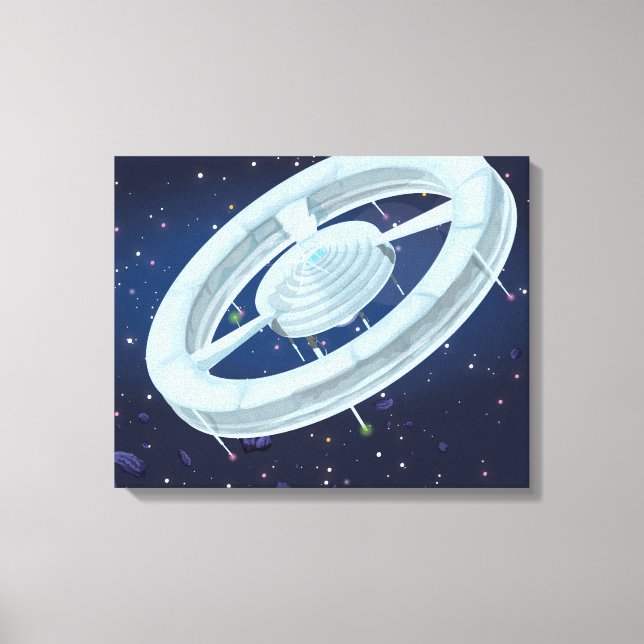 Impressão Em Tela Estação Espacial (Frente)