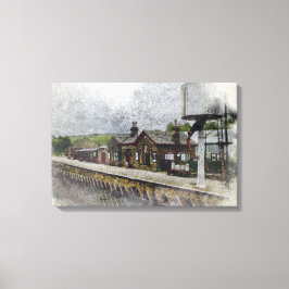 Impressão Em Tela Estação Ferroviária de Oxenhope em Aquarela