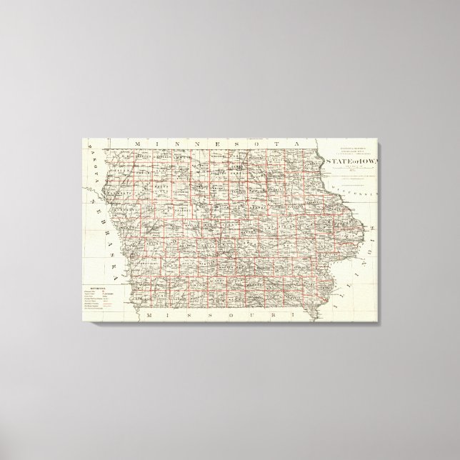 Impressão Em Tela Estado de Iowa (Frente)