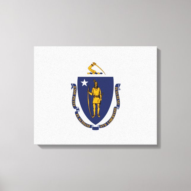 Impressão Em Tela Estado de Massachusetts Flag Design (Frente)