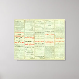 Impressão Em Tela Estado do Texas do Verso