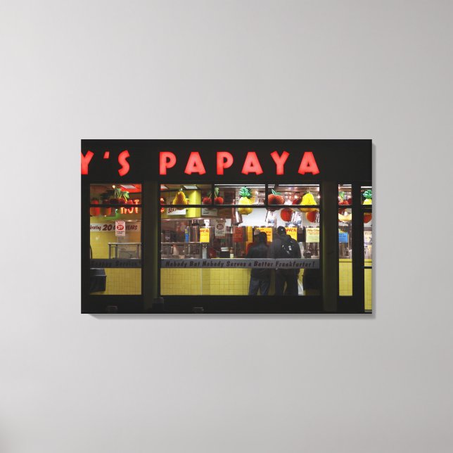 Impressão Em Tela Estados Unidos, Nova York. Gray's Papaya: janela (Frente)