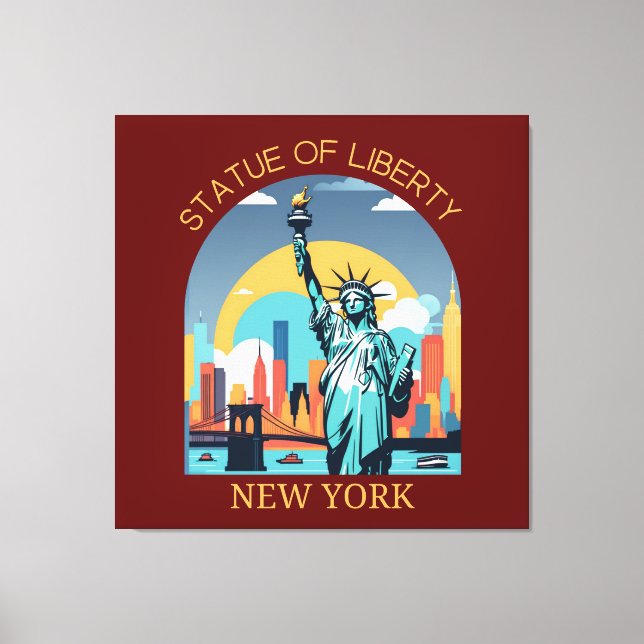 Impressão Em Tela Estátua da Liberdade, Nova Iorque (Frente)