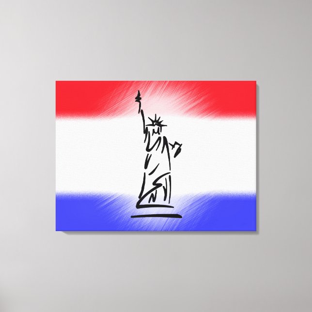 Impressão Em Tela Estátua da Liberdade Nova York (Frente)