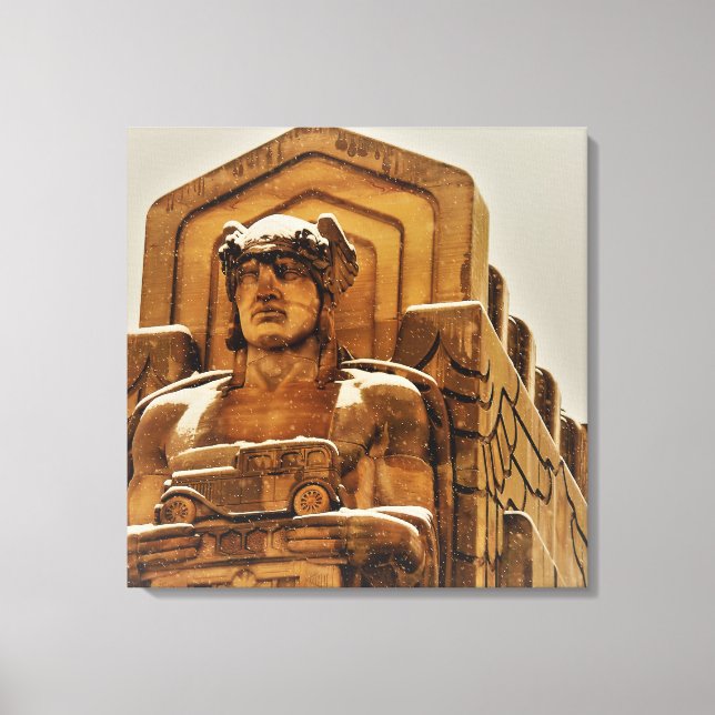 Impressão Em Tela Estátua da Ponte Snowy (Frente)