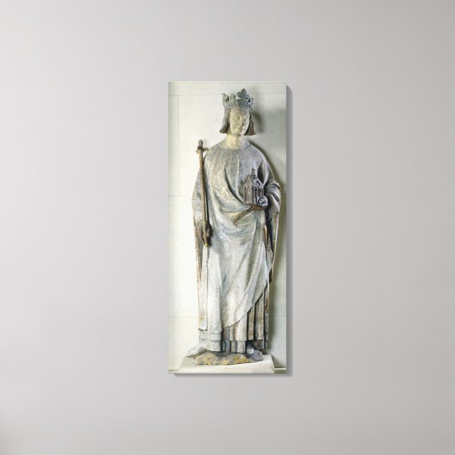 Impressão Em Tela Estátua de Charles V King da França, 1365-80 (Frente)