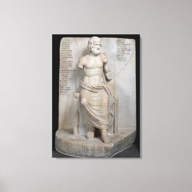 Impressão Em Tela Estátua de Euripides (Frente)