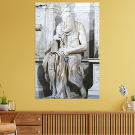 Impressão Em Tela Estátua de Tela Bíblica de Moisés