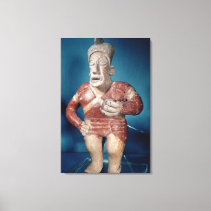 Impressão Em Tela Estatueta de um jogador do tlachtli que veste um