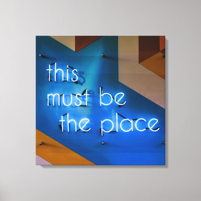 Impressão Em Tela Este deve ser o lugar NEON Sign Funny (Frente)