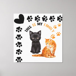 Impressão Em Tela Este É O Meu Gato Da Família