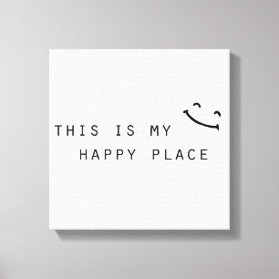 Impressão Em Tela este é o meu lugar feliz design moderno simples