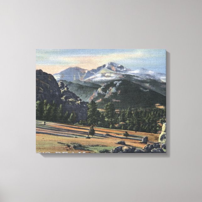 Impressão Em Tela Estes Park, Colorado - Longs Peak View (Frente)