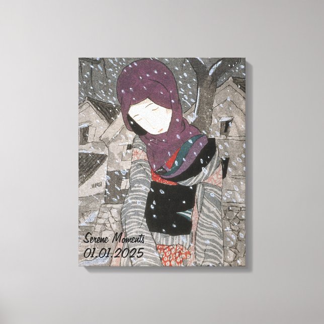 Impressão Em Tela Estética de Vintage Personalizada Japão Kimono (Frente)