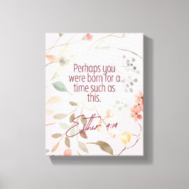 Impressão Em Tela Esther 4:14 Bíblia Cristã Verse Art