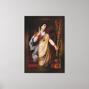 Impressão Em Tela Esther por Hugues Merle