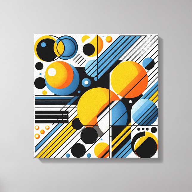 Impressão em Tela Esticada Abstrata (Frente)