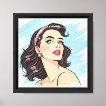 Impressão em Tela Esticada Blue Reverie Vintage Pi