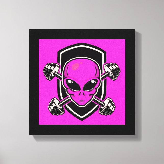 Impressão em Tela Esticada de Academia Alien Púrpu (Frente)