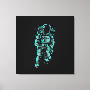 Impressão em Tela Esticada de Astronauta Comendo S