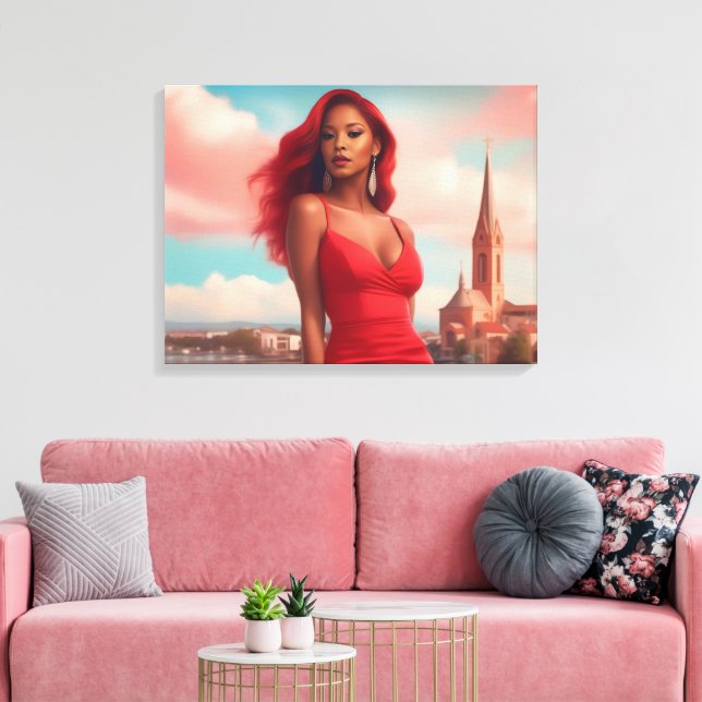 Impressão em Tela Esticada de Modelo Super (Insitu(Sala de estar))