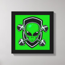 Impressão em Tela Esticada do Ginásio do Alien Ver