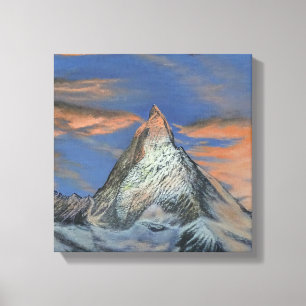 Impressão em Tela Esticada - O Matterhorn ao Pôr d