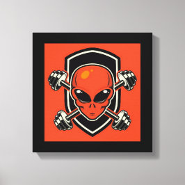 Impressão em Tela Esticada Red Alien Gym