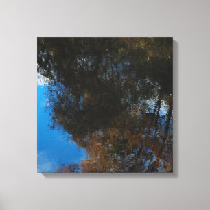 Impressão em Tela Esticada Reflexo da Água das Árv