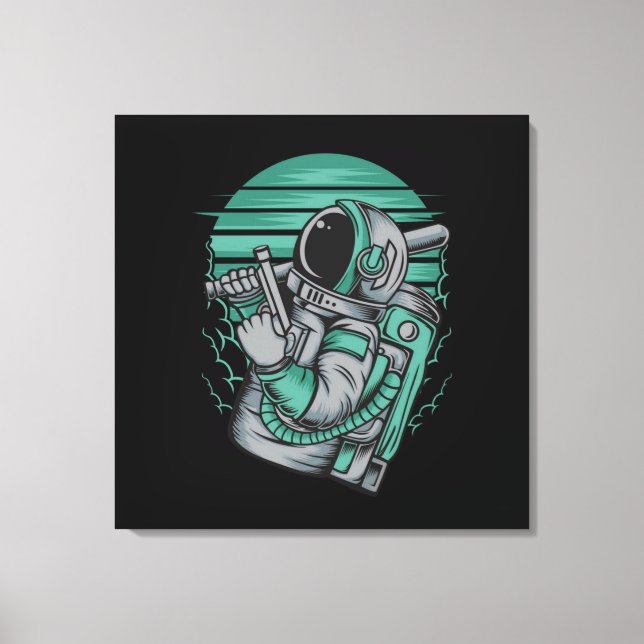 Impressão em Tela Esticada Status de Astronauta (Frente)
