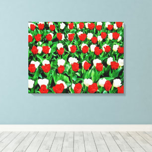 Impressão em tela esticada tulipas 