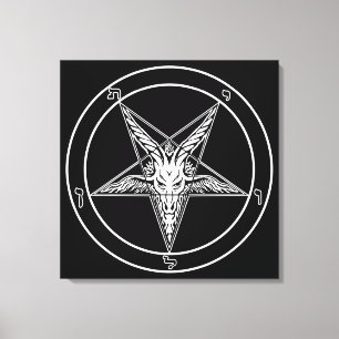 Impressão Em Tela Estilo Antigo Baphomet Sigil Wall Art