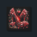 Impressão Em Tela Estilo Art Deco Estiletto Altos Saltos<br><div class="desc">Estilo de Arte Estilo Vermelho Estiletto Alto com Corações em Forma de Diamante Dê a suas paredes um olhar contemporâneo e moderno com esses impressões acrílicos de alta definição. Sua imagem é impressa em papel fotográfico de qualidade de arquivo e montada em acrílico resistente, criando uma instrução visual única e...</div>