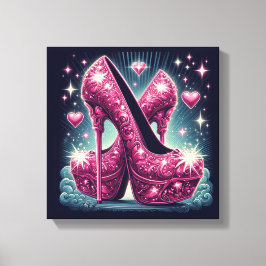 Impressão Em Tela Estilo Art Deco Estiletto Altos Saltos