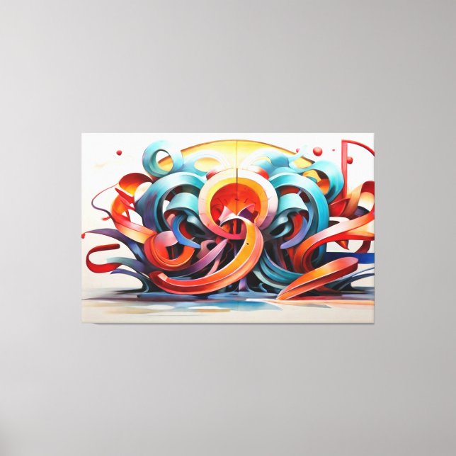 Impressão Em Tela Estilo caligráfico (Frente)