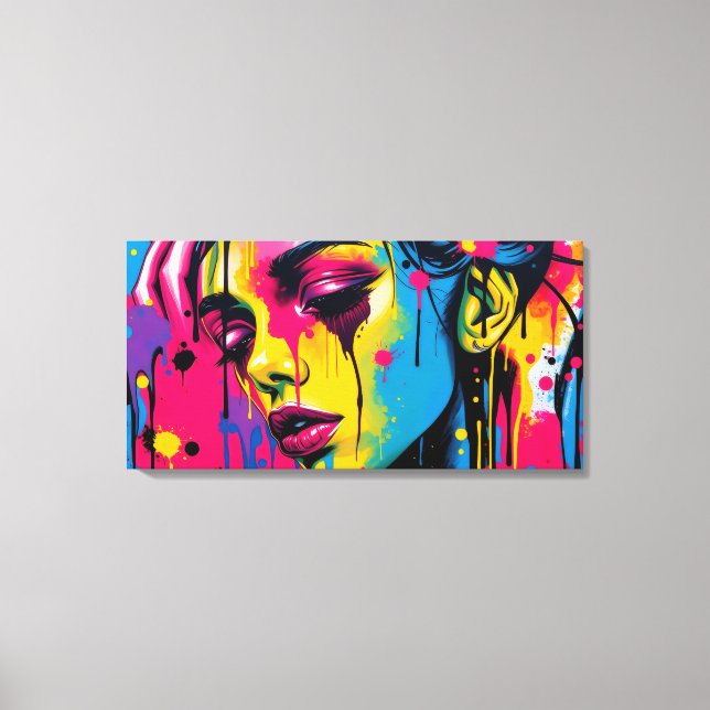 Impressão Em Tela Estilo da rua feminina - (Frente)