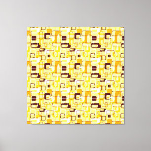 Impressão Em Tela Estilo de abstrato amarelo e preto moderno