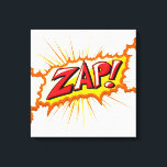 Impressão Em Tela Estilo de banda desenhada de pop Art Zap!<br><div class="desc">Este estilo retro de banda desenhada Zap! é perfeito para qualquer colecionador de super-heróis ou fã-moço. Os gráficos brilhantes têm linhas de duro e cores ousadas.</div>
