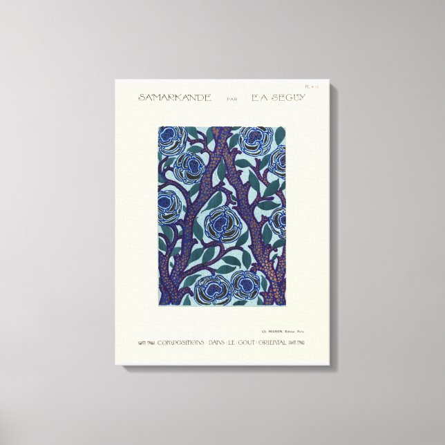 Impressão Em Tela Estilo de Flor Art Deco stencil (Frente)