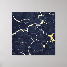 Estilo de Tinta Álcool abstrato em Azul Escuro II