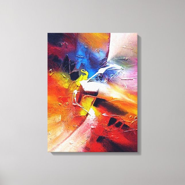Impressão Em Tela Estilo expressionista abstrato moderno contemporân (Frente)