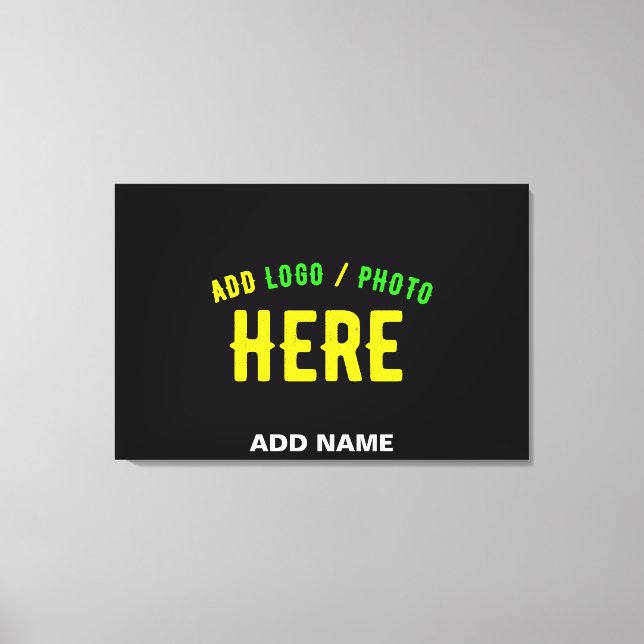 IMPRESSÃO EM TELA ESTILO MODERNO PERSONALIZÁVEL PRETO VERIFICADO MAR (Frente)