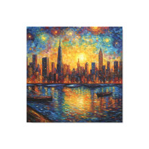 estilo Nova Iorque Skyline van Gogh