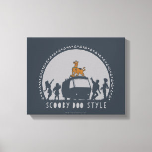 Impressão Em Tela Estilo Scooby-Doo Tribal Van Silhouette